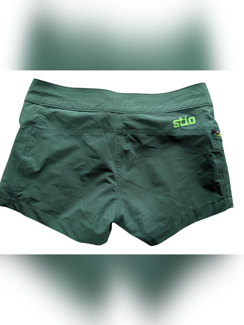 Stio CFS Board Shorts Quick Dry UPF Water Hiking Performance Swim Size 2 Green - Picture 3 of 9